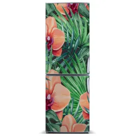 foto-magnes-na-lodowke-orchidea-i-palmy-60x180