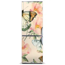 magnes-magnetyczna-lodowke-roze-i-motyle-60x180