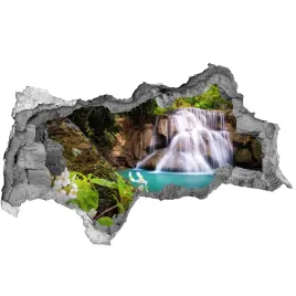 dziura-3d-w-scianie-naklejka-wodospad-tajlandia