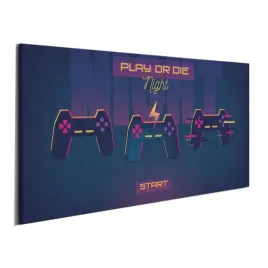 obraz-na-plotnie-retro-kontrolery-konsola-120x60