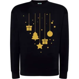 bluza-swiateczna-zlote-ozdoby-choinkowe-gwiazdki-super-prezent-gwiazdka-3xl