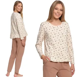 miekka-bawelniana-pizama-damska-z-falbanka-i-dlugim-rekawem-bez-moraj-3xl