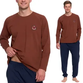 pizama-meska-bawelniana-stylowa-z-dlugim-rekawem-i-spodniami-moraj-2xl
