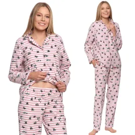 dluga-pizama-damska-w-paski-i-misie-panda-z-bawelnianej-flaneli-moraj-3xl