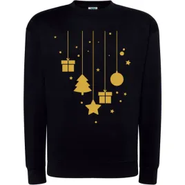bluza-swiateczna-zlote-ozdoby-choinkowe-gwiazdki-super-prezent-gwiazdka-xxl