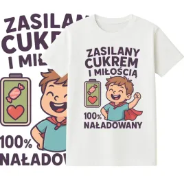 t-shirt-dzieciecy-koszulka-nadruk-zasilany-cukrem-dziecko-prezent-140-152