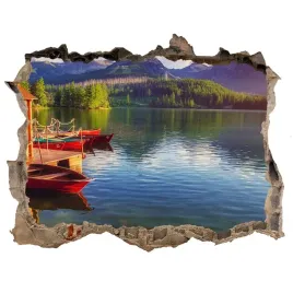 dziura-3d-w-scianie-na-sciane-jezioro-w-gorach