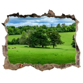 dziura-3d-w-scianie-na-sciane-zielone-wzgorza
