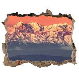 dziura-3d-w-scianie-naklejka-wschod-slonca-tatry