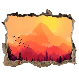 naklejka-fototapeta-3d-widok-gorski-pejzaz-168x113