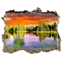naklejka-fototapeta-3d-widok-rzeka-w-lesie-168x113