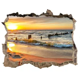 naklejka-fototapeta-3d-zachod-slonca-plaza-168x113