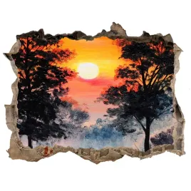 naklejka-fototapeta-3d-zachod-slonca-las-168x113
