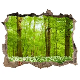 naklejka-okleina-3d-widok-kwiaty-w-lesie-168x113