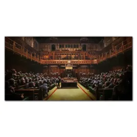 obraz-na-plotnie-do-salonu-parlament-banksy-140x70