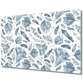 szklana-deska-boho-niebieskie-liscie-80x52-cm