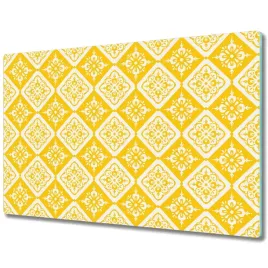 szklana-deska-vintage-zolto-bialy-wzor-80x52-cm