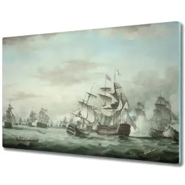 szklana-deska-malarstwo-bitwa-okretow-80x52-cm