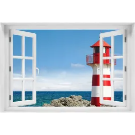 naklejka-fototapeta-okno-latarnia-morska-150x100