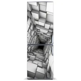 foto-magnes-na-lodowke-tunel-z-szescianow-60x180