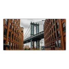 obraz-na-szkle-foto-manhattan-brooklyn-most-100x50
