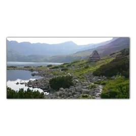 obraz-szklany-foto-obraz-dom-gory-natura-100x50