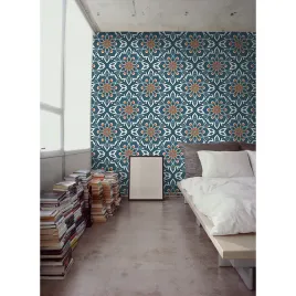 fototapeta-mandala-pomaranczowo-niebieska-208x146