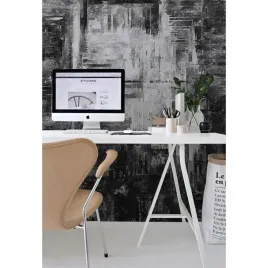fototapeta-scienna-czarno-biala-akwarela-208x146cm