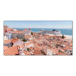 obraz-na-szkle-foto-statek-lizbona-miasto-100x50