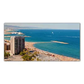 obraz-na-szkle-foto-barcelona-plaza-zatoka-100x50