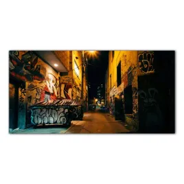 obraz-na-szkle-foto-graffiti-uliczka-noc-100x50