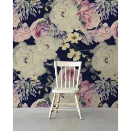 tapeta-scienna-kwiaty-barokowe-akwarele-208x146-cm