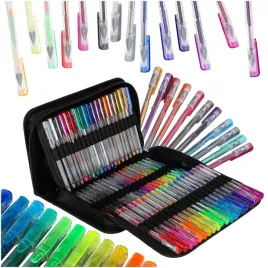 dlugopisy-zelowe-zestaw-kolorowe-dlugopisy-w-etui-100-szt-wklady-100-szt