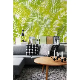 fototapeta-scienna-zielone-liscie-retro-250x250-cm