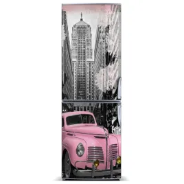 tapeta-magnetyczna-na-lodowke-rozowe-auto-60x180