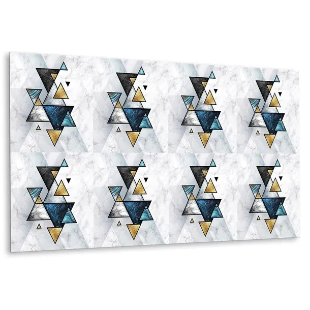 panel-scienny-abstrakcja-marmur-trojkaty-100x50-cm