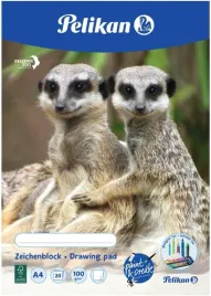 blok-rysunkowy-a4-pelikan-100g-20-kartek-bialy-c4-okladka-surykatki