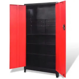 szafa-narzedziowa-2-drzwi-stal-90x40x180-cm-czarno-czerwona