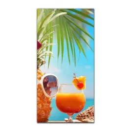 obraz-na-szkle-grafika-50x100-lato-plaza-tropiki