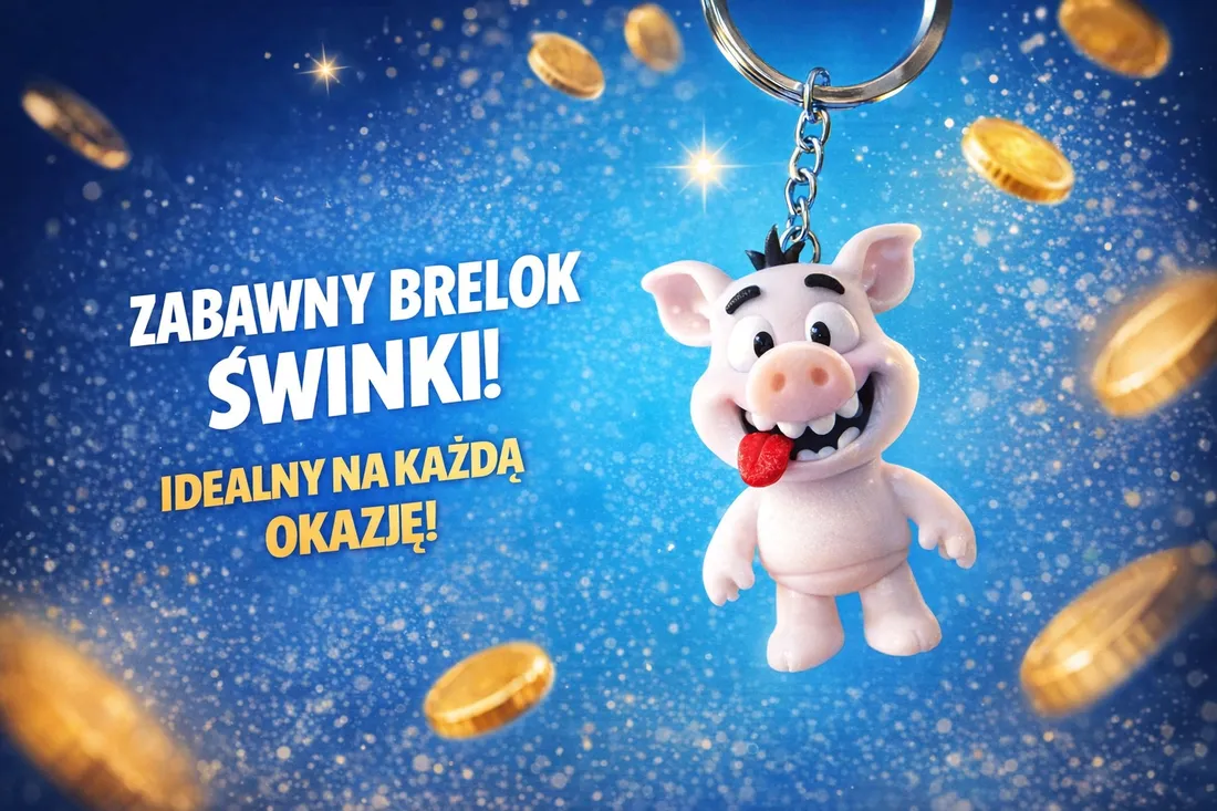 brelok-swinka-druk-3d-stan-nowy