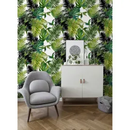 fototapeta-egzotyczne-kwiaty-i-liscie-416x254-cm