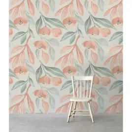 tapeta-scienna-vintage-kwiaty-pastelowe-416x254-cm