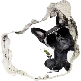 dziura-fototapeta-okleina-pies-z-martini-125x125
