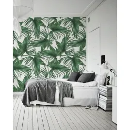 fototapeta-scienna-malowanie-liscie-palm-416x254cm