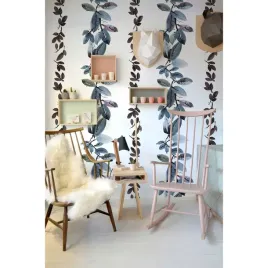 fototapeta-do-sypialni-liscie-ornamentu-416x254-cm