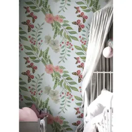 fototapeta-do-sypialni-kwiaty-z-motylami-416x254cm