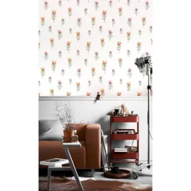 fototapeta-scienna-male-czerwone-kwiaty-416x254-cm