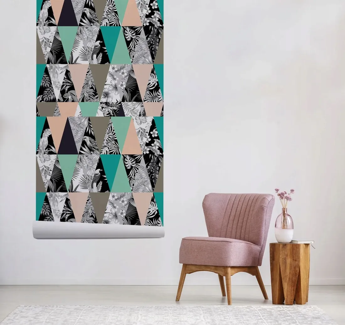 fototapeta-scienna-tropikalny-patchwork-416x254-cm