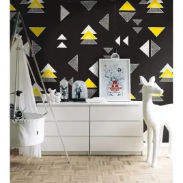 tapeta-na-sciane-trojkaty-czarne-i-zolte-416x254cm