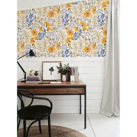 fototapeta-scienna-akwarelowe-kwiaty-boho-416x254